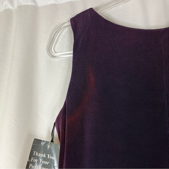 Arianna by Rachel Kaye | Vintage Deadstock Navy/Eggplant Beaded Dress 8 - Picture 5 of 11